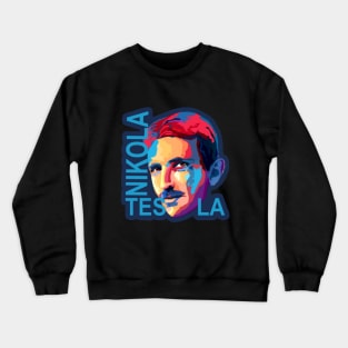 nikola tesla portrait Crewneck Sweatshirt